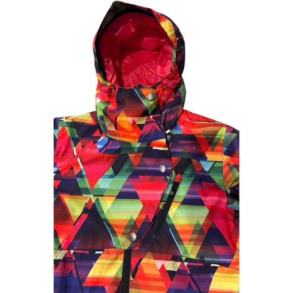 2010s Gsou Snow Geometric 10K Waterproof Ski Jacket snowboard winter Small - Picture 3 of 16